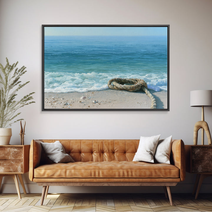 Calm Blue Horizon Canvas Print, Seascape Art, Printable Art, Coastal Decor, Oil Painting, Seascape, Beach Decor, Gallery Decor, SEA-3x2-54