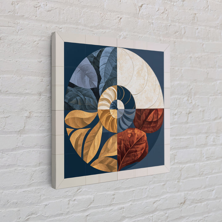 Golden Ratio Spiral Canvas Print, Sacred Geometry Art, Abstract Art Print, Living Room Decor, Watercolor Art, Geometry, SGA-1x1-54