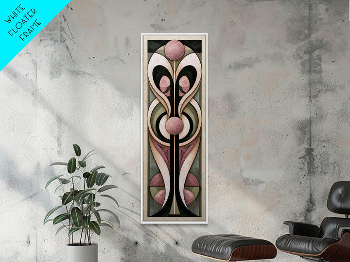 Angel Wings Built from Symmetrical Arcs Canvas Print, Sacred Geometry Art, Wall Art Print, Living Room Decor, Geometry, SGA-1x3-11