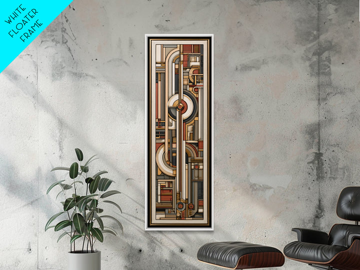 Abstract Temple Plan Made from Sacred Lines Canvas Print, Sacred Geometry Art, Zen Home Decor, Living Room Decor, Geometry, SGA-1x3-97