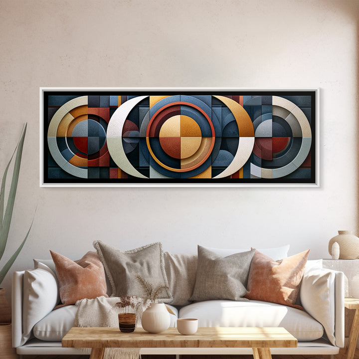 Geometric Sun and Moon Balance Design Canvas Print, Sacred Geometry Art, Zen Wall Art, Living Room Decor, Fine Art, Geometry, SGA-3x1-20