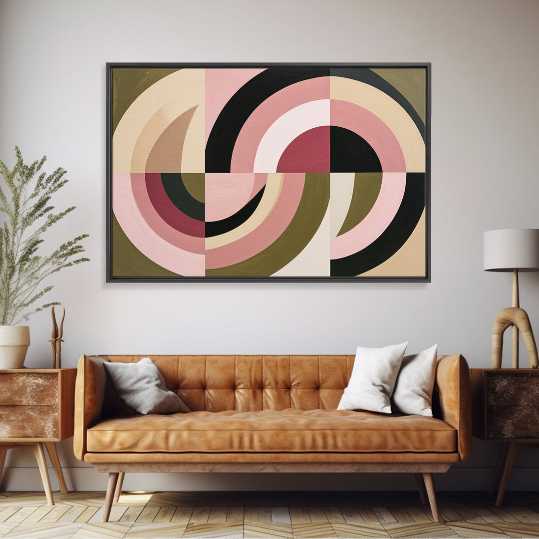 Chakra Color Wheel Without Heavy Symbolism Framed Canvas Print, Sacred Geometry Art, Wall Hanging, Living Room Decor, Geometry, SGA-3x2-15