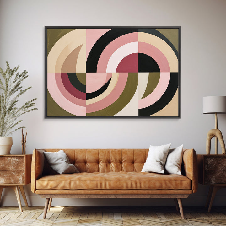 Chakra Color Wheel Without Heavy Symbolism Framed Canvas Print, Sacred Geometry Art, Wall Hanging, Living Room Decor, Geometry, SGA-3x2-15