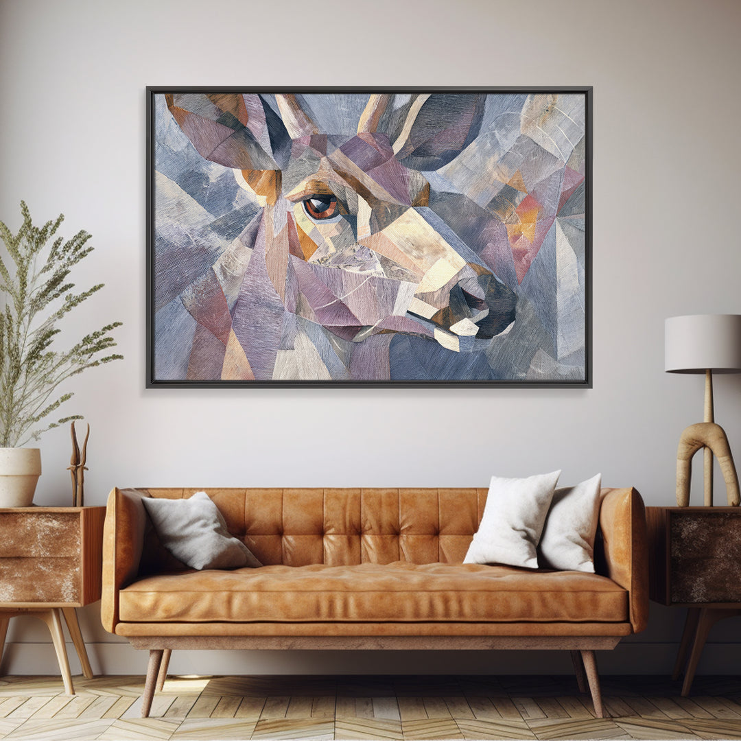 Geometric Wave Pattern Framed Canvas Print, Sacred Geometry Art, Wall Decor Gift, Living Room Decor, Abstract Art, Geometry, SGA-3x2-2