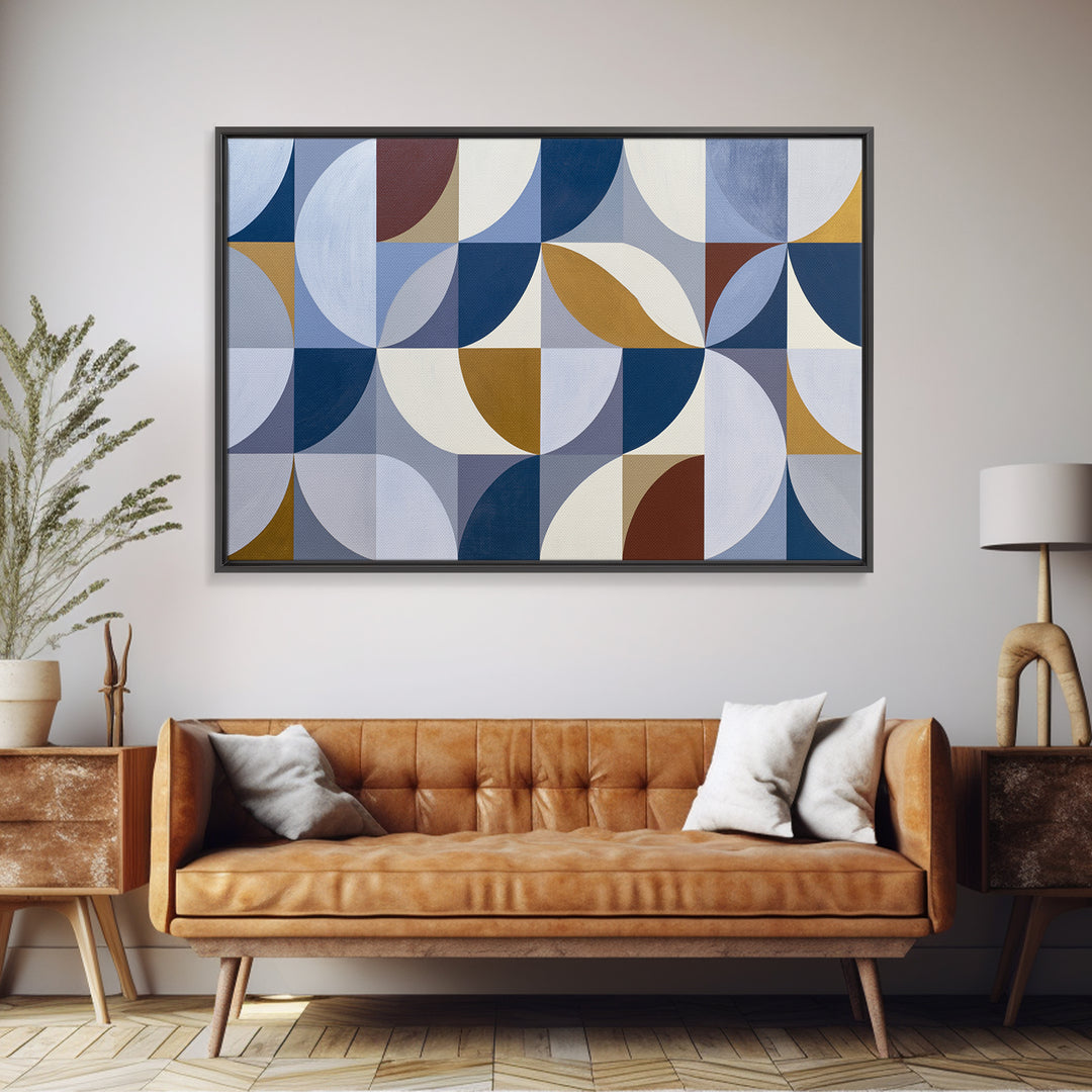 Crystal Grid Pattern Canvas Print, Sacred Geometry Art, Geometric Wall Art, Living Room Decor, Geometry, Neutral Decor, SGA-3x2-33