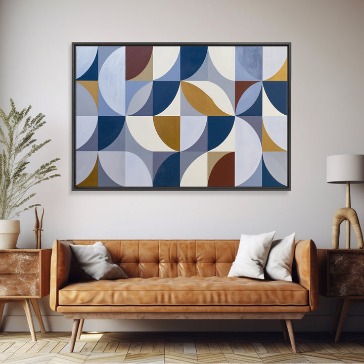 Crystal Grid Pattern Canvas Print, Sacred Geometry Art, Geometric Wall Art, Living Room Decor, Geometry, Neutral Decor, SGA-3x2-33