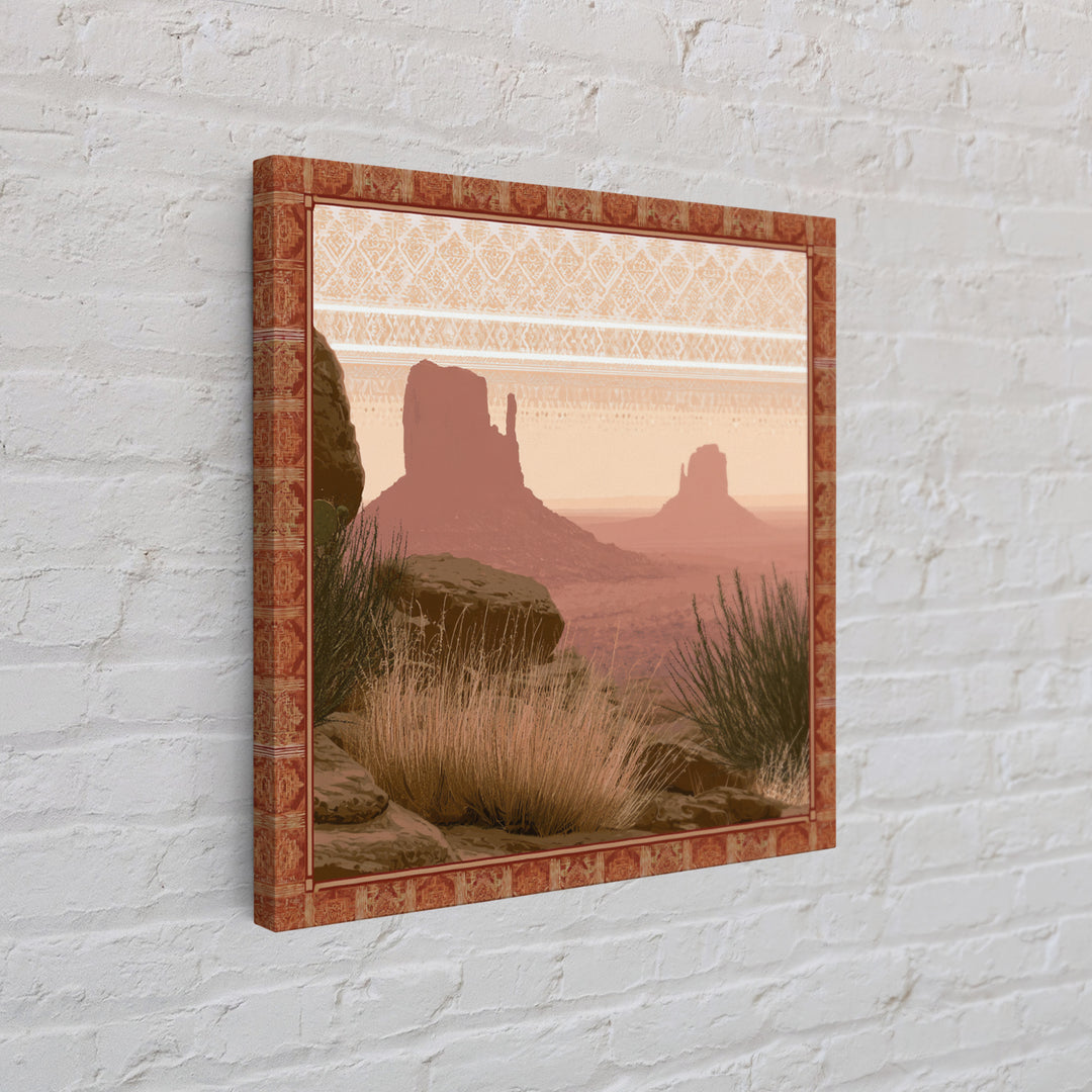 Monument Valley Silhouette Canvas Print, Southwestern Art, Native American Art, Southwestern Decor, Mesa, Luxury Decor, SOU-1x1-10