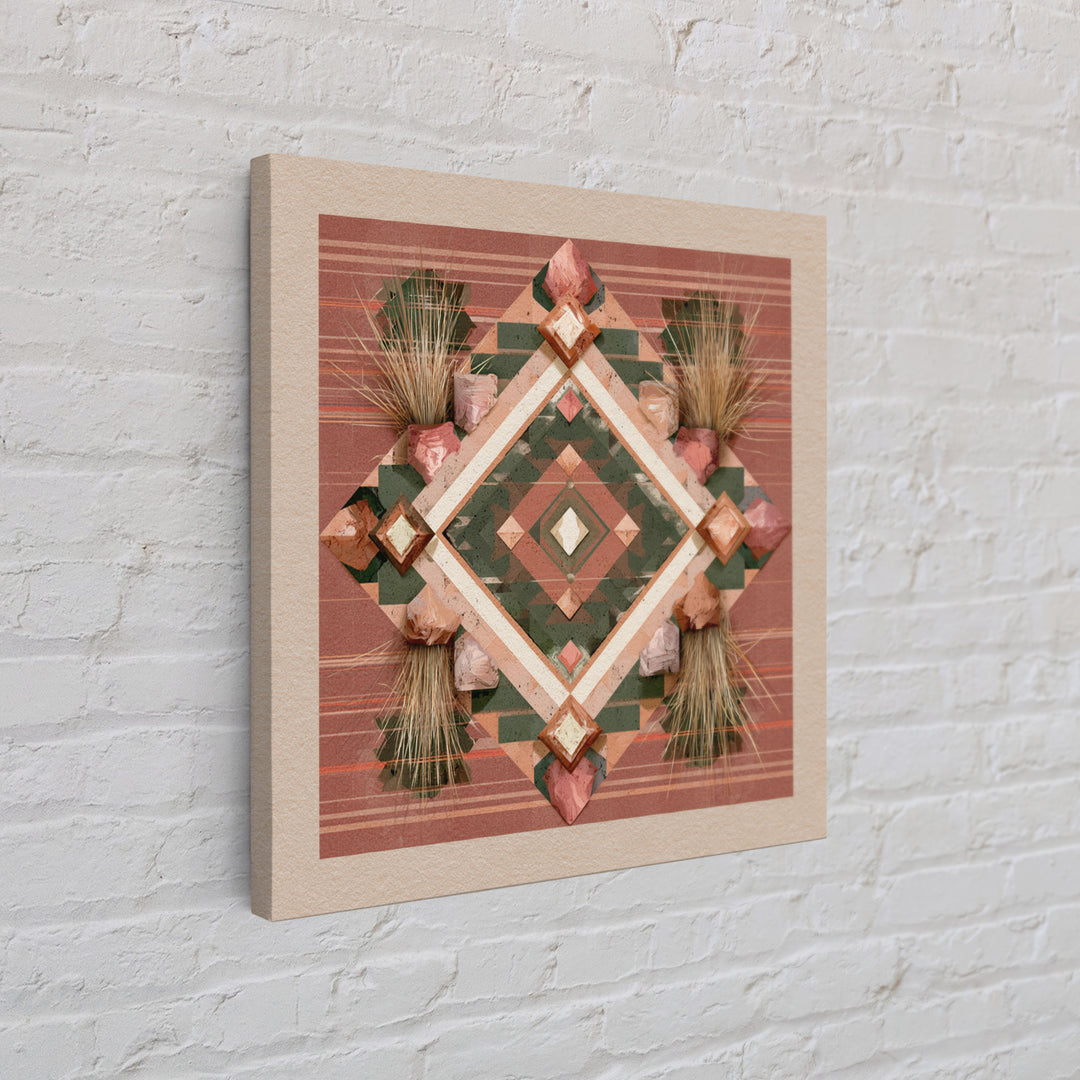 Navajo Geometric Pattern Canvas Print, Southwestern Art, Native American Art, Southwestern Decor, Abstract Art, Mesa, SOU-1x1-76