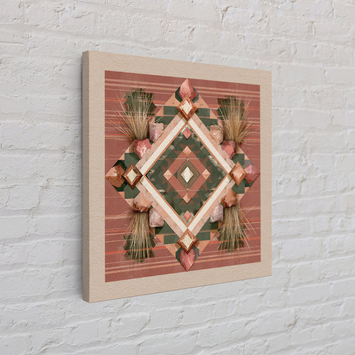 Navajo Geometric Pattern Canvas Print, Southwestern Art, Native American Art, Southwestern Decor, Abstract Art, Mesa, SOU-1x1-76