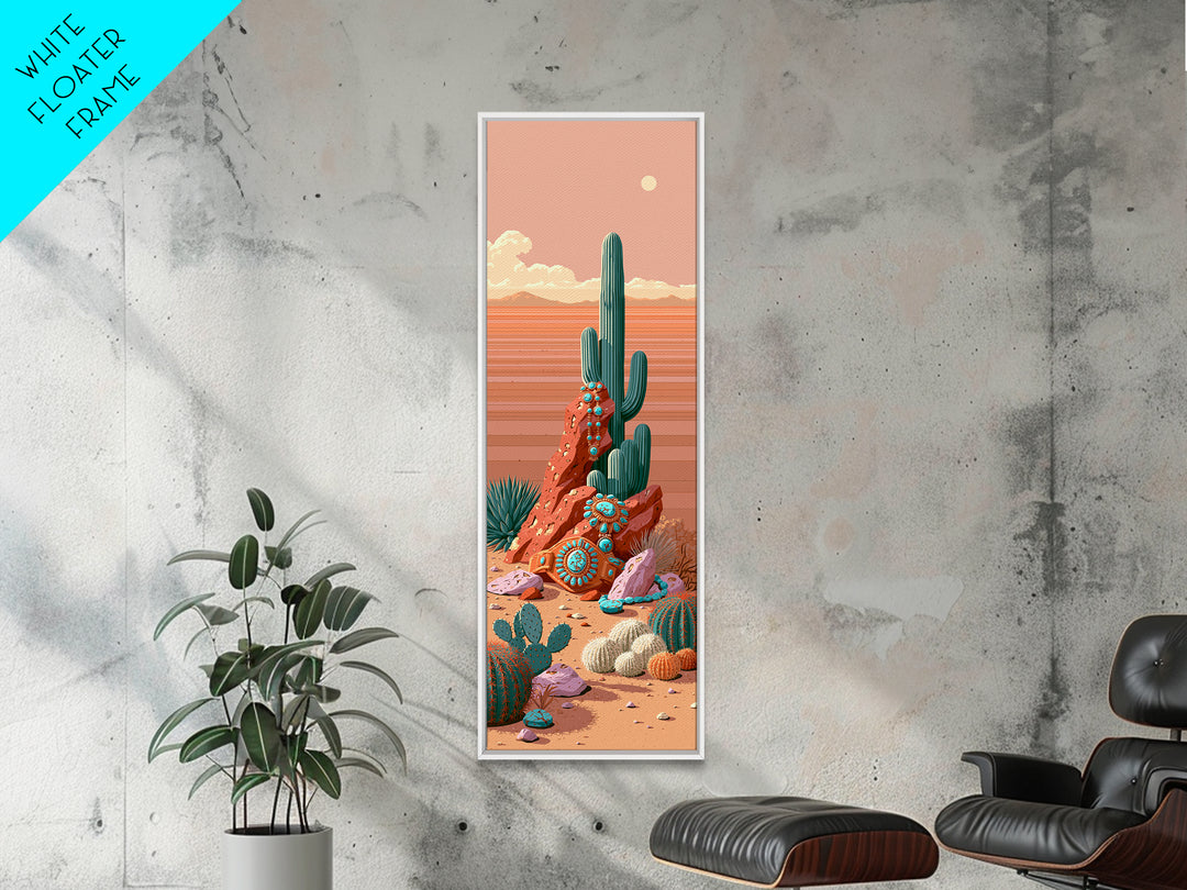Turquoise Jewelry and Leather Still Life Canvas Print, Southwestern Art, Luxury Decor, Southwestern Decor, Fine Art, Mesa, SOU-1x3-95