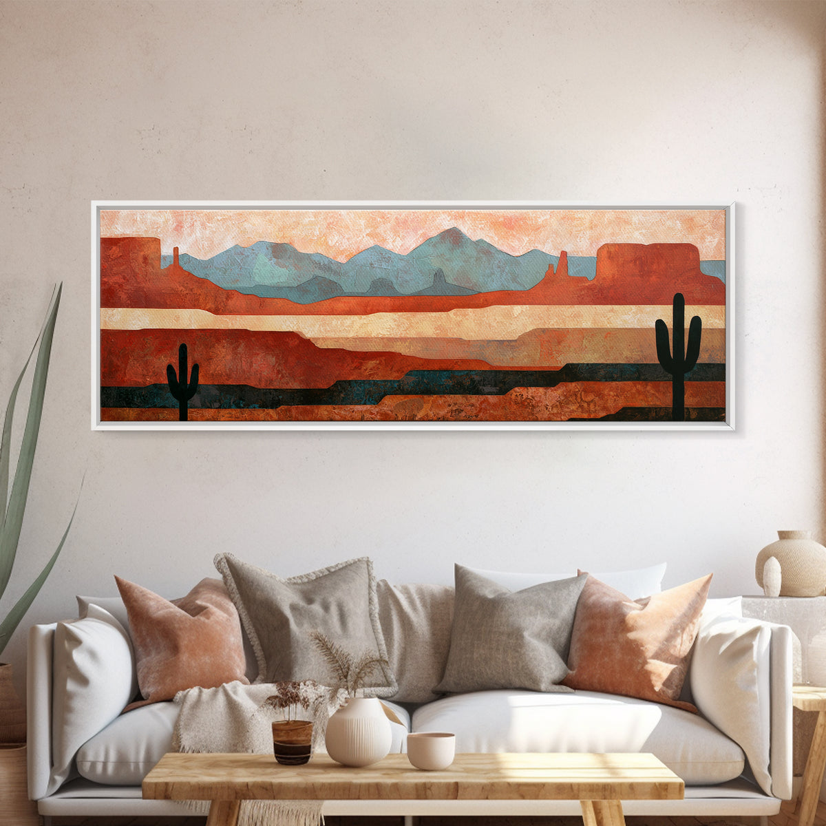 Abstract Canyon Layers Canvas Print, Southwestern Art, Printable Art, Southwestern Decor, Fine Art, Mesa, Native American Art, SOU-3x1-34