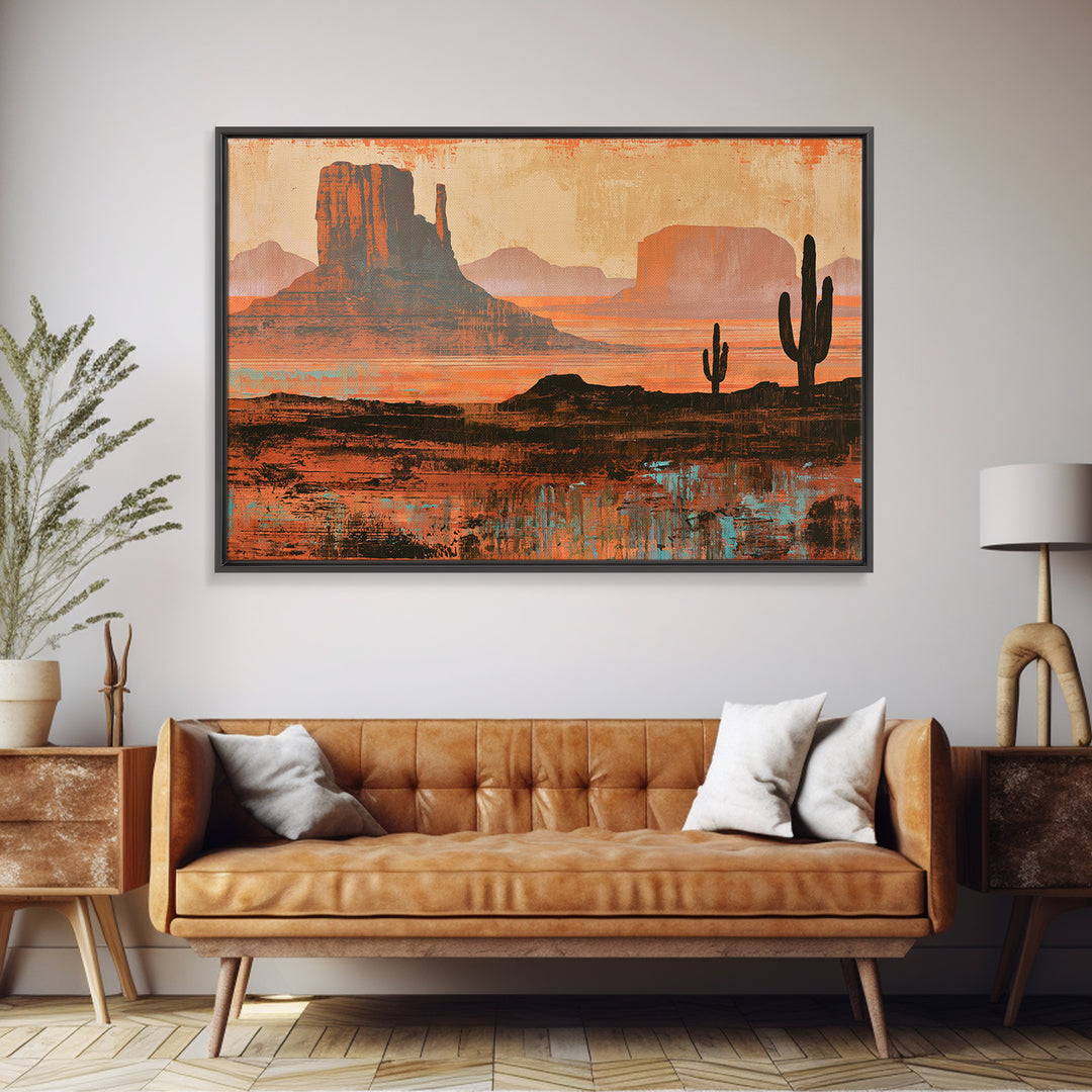 Tribal Blanket Abstract Without Sacred Copying Canvas Print, Southwestern Art, Oil Paintings, Southwestern Decor, Abstract Art, SOU-3x2-66