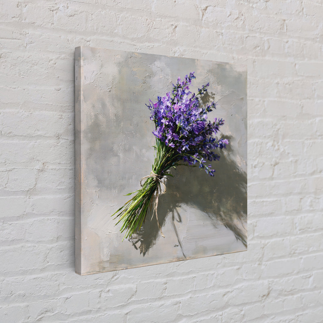 Lavender Bundle with Soft Shadow Canvas Print, Spa Art, Wildlife Wall Art, Spa Decor, Watercolor Art, Serenity, SPA-1x1-55
