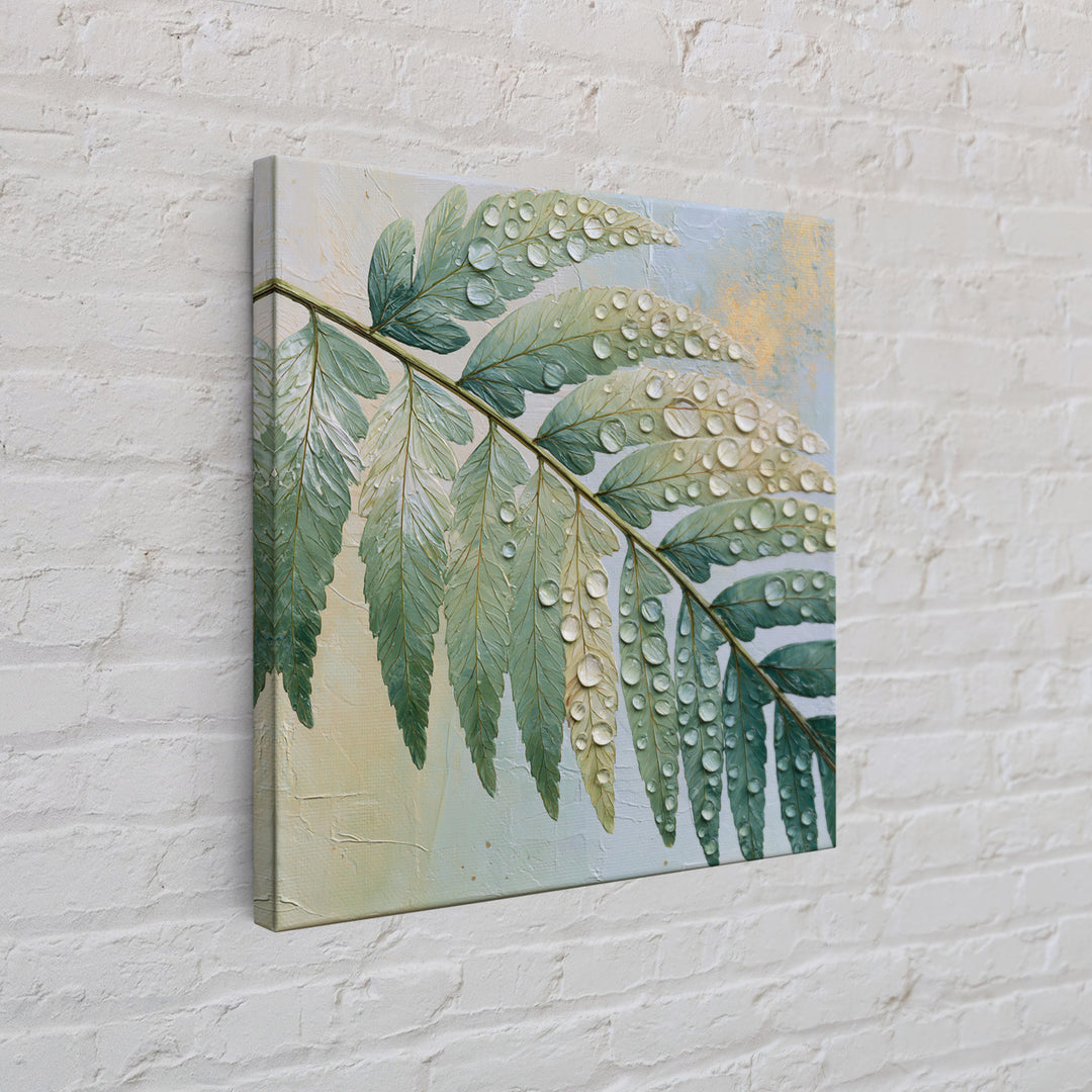 Fern Leaf Closeup Canvas Print, Spa Art, Gallery Decor, Spa Decor, Fine Art, Serenity, Wall Art, Home Decor, Wall Decor, SPA-1x1-59