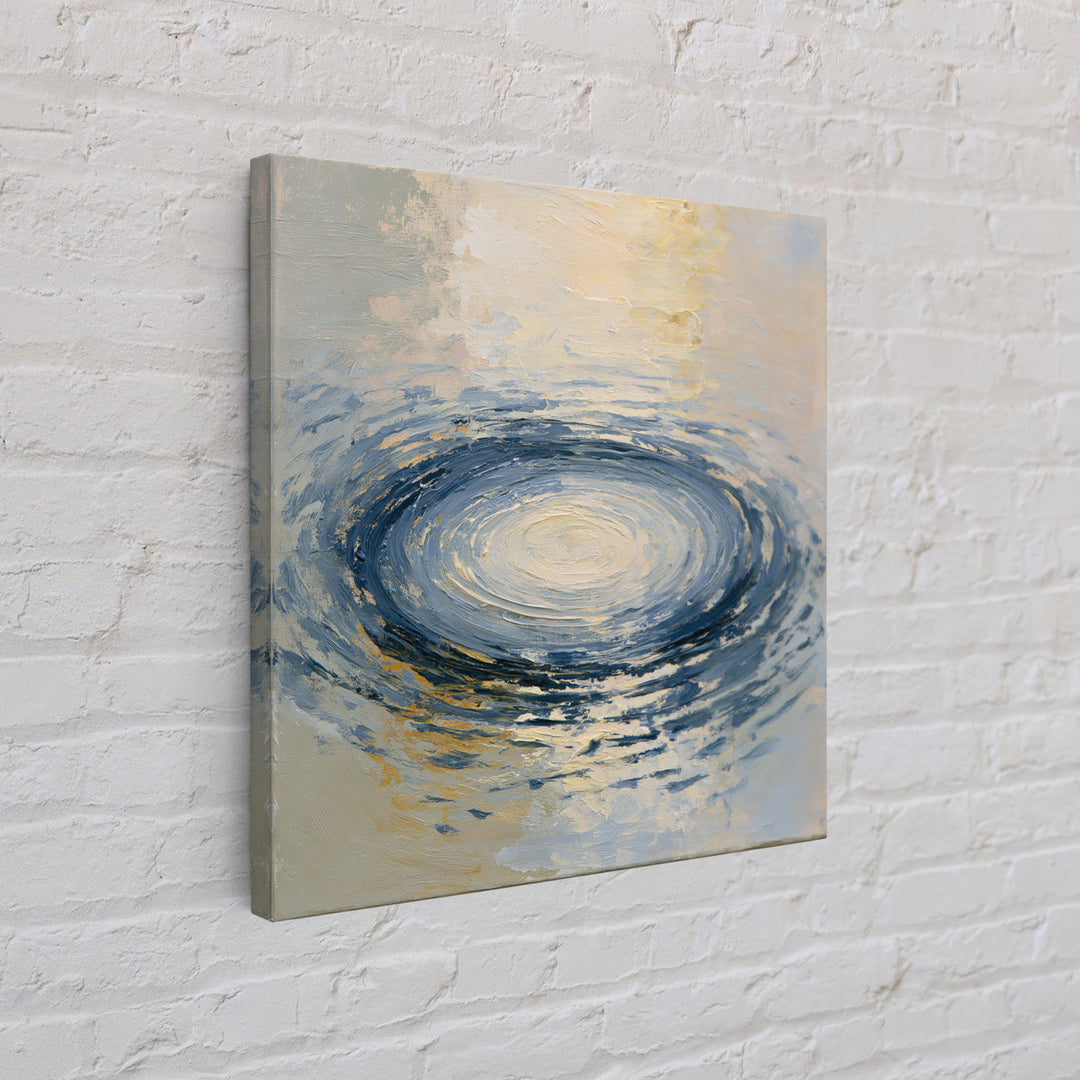 Abstract Water Ripples Framed Canvas Print, Spa Art, City Art, Spa Decor, Abstract Art, Serenity, Boho Decor, SPA-1x1-6