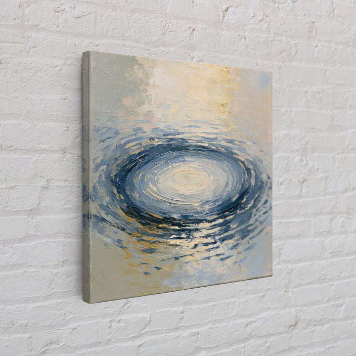 Abstract Water Ripples Framed Canvas Print, Spa Art, City Art, Spa Decor, Abstract Art, Serenity, Boho Decor, SPA-1x1-6