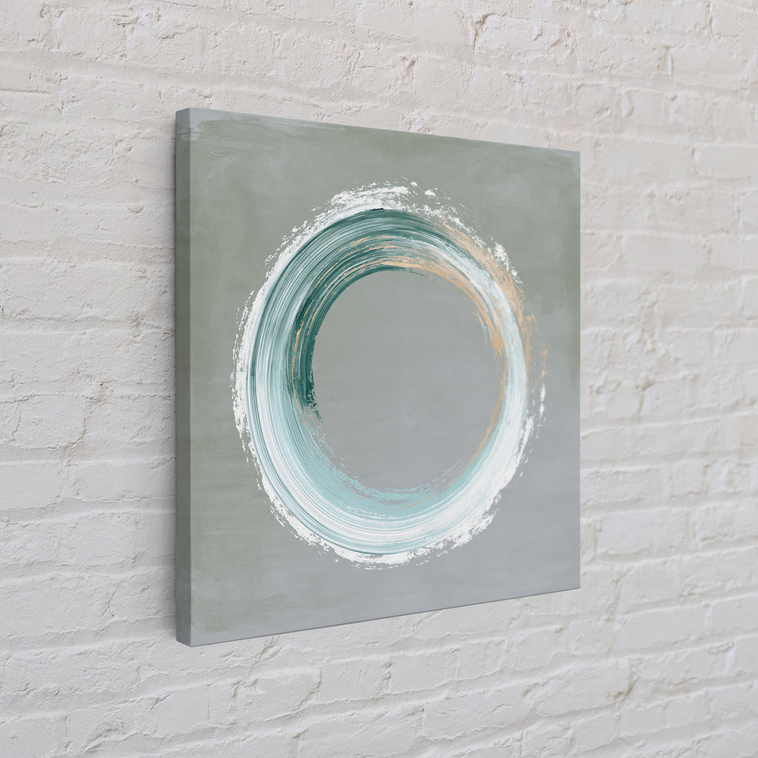 Minimal Zen Circle Brushstroke Framed Canvas Print, Spa Art, Fine Art Print, Spa Decor, Fine Art, Serenity, Wall Decor, SPA-1x1-80
