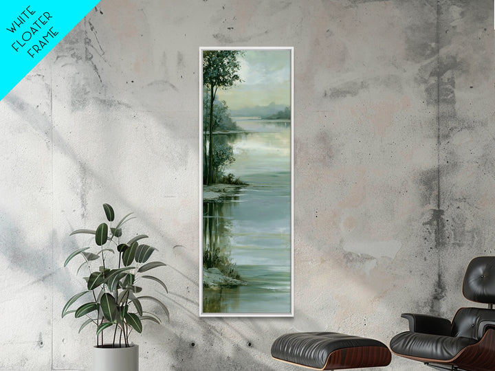 Moonlit Lake Reflection Canvas Print, Spa Art, Feminine Wall Art, Spa Decor, Fine Art, Serenity, Hair Salon Wall Art, SPA-1x3-11