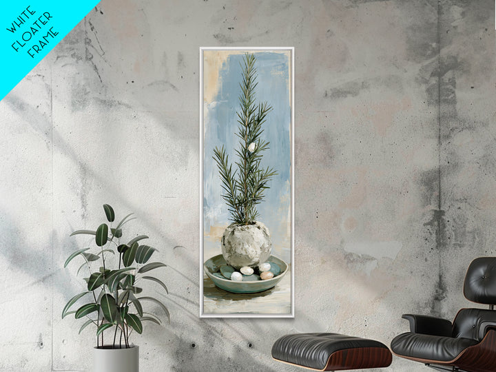 Botanical Herbal Arrangement Canvas Print, Spa Art, Tarot Card Art, Spa Decor, Watercolor Art, Serenity, Textured Painting, SPA-1x3-2