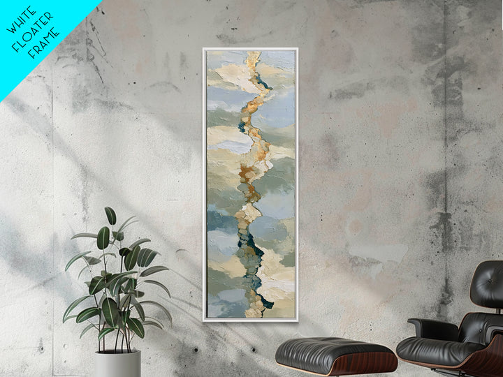Pebble Texture Abstract Framed Canvas Print, Spa Art, Nature Prints, Spa Decor, Abstract Art, Serenity, Dog Groomer Gifts, SPA-1x3-3
