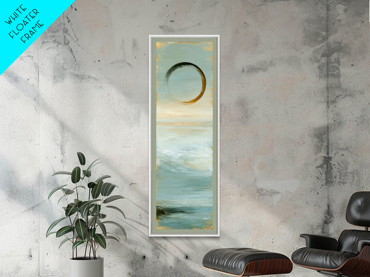 Minimal Zen Circle Brushstroke Canvas Print, Spa Art, Botanical Art, Spa Decor, Fine Art, Serenity, Fashion Wall Art, SPA-1x3-44