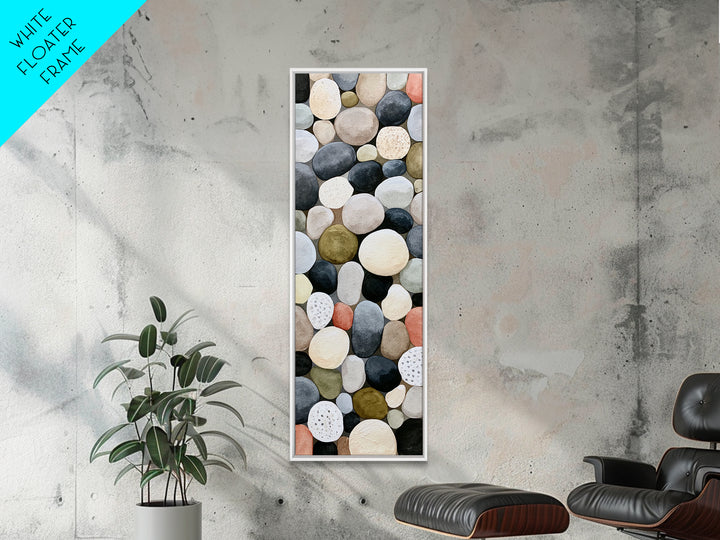 Pebble Texture Abstract Canvas Print, Spa Art, Dog Canvas, Spa Decor, Fine Art, Serenity, Art Print, Room Decor, SPA-1x3-51