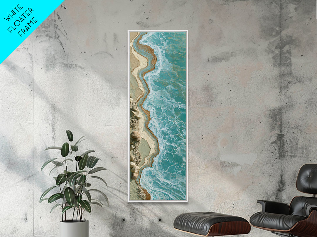 Blue Lagoon Water Seen from Above Canvas Print, Spa Art, Feminine Wall Art, Spa Decor, Fine Art, Serenity, Hair Salon Wall Art, SPA-1x3-56