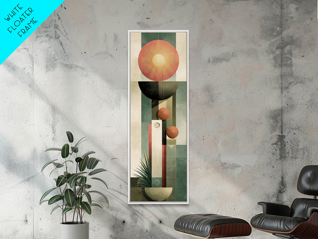 Sage and Ivory Geometric Calm Composition Canvas Print, Spa Art, Textured Painting, Spa Decor, Serenity, Travel Poster, SPA-1x3-57