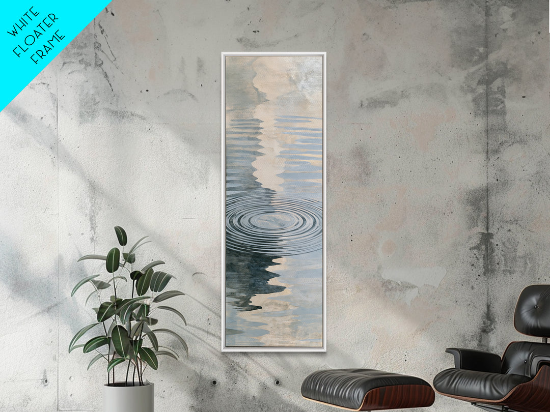 Abstract Water Ripples Framed Canvas Print, Spa Art, Luxury Decor, Spa Decor, Abstract Art, Serenity, Black Woman Art, SPA-1x3-66