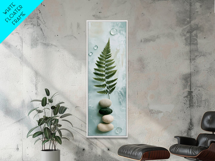 Fern Leaf Closeup Framed Canvas Print, Spa Art, Gallery Decor, Spa Decor, Fine Art, Serenity, Wall Art, Home Decor, Wall Decor, SPA-1x3-71
