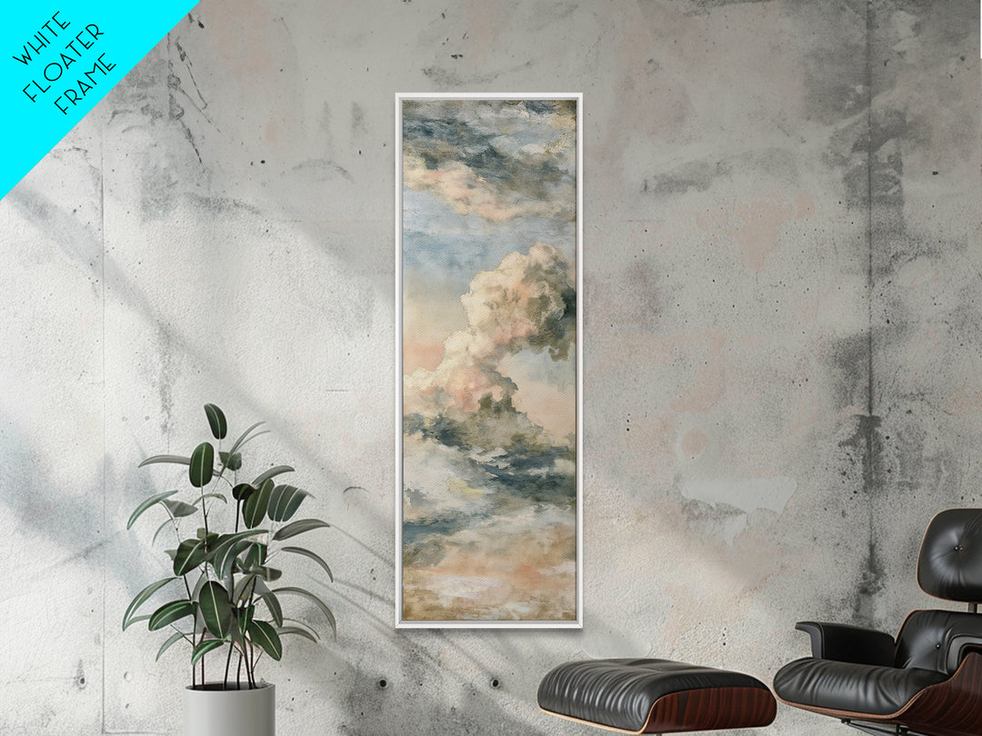 Soft Cloudscape in Cream and Sage Canvas Print, Spa Art, Spa, Spa Decor, Fine Art, Serenity, Teen Girl Room Decor, Dog Canvas, SPA-1x3-73