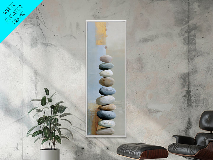 Pebble Texture Abstract Framed Canvas Print, Spa Art, Neutral Decor, Spa Decor, Fine Art, Serenity, Home Decor, Wall Decor, SPA-1x3-75