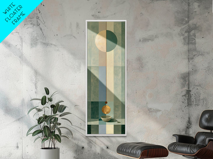 Sage and Ivory Geometric Calm Composition Canvas Print, Spa Art, Luxury Decor, Spa Decor, Abstract Art, Serenity, SPA-1x3-9