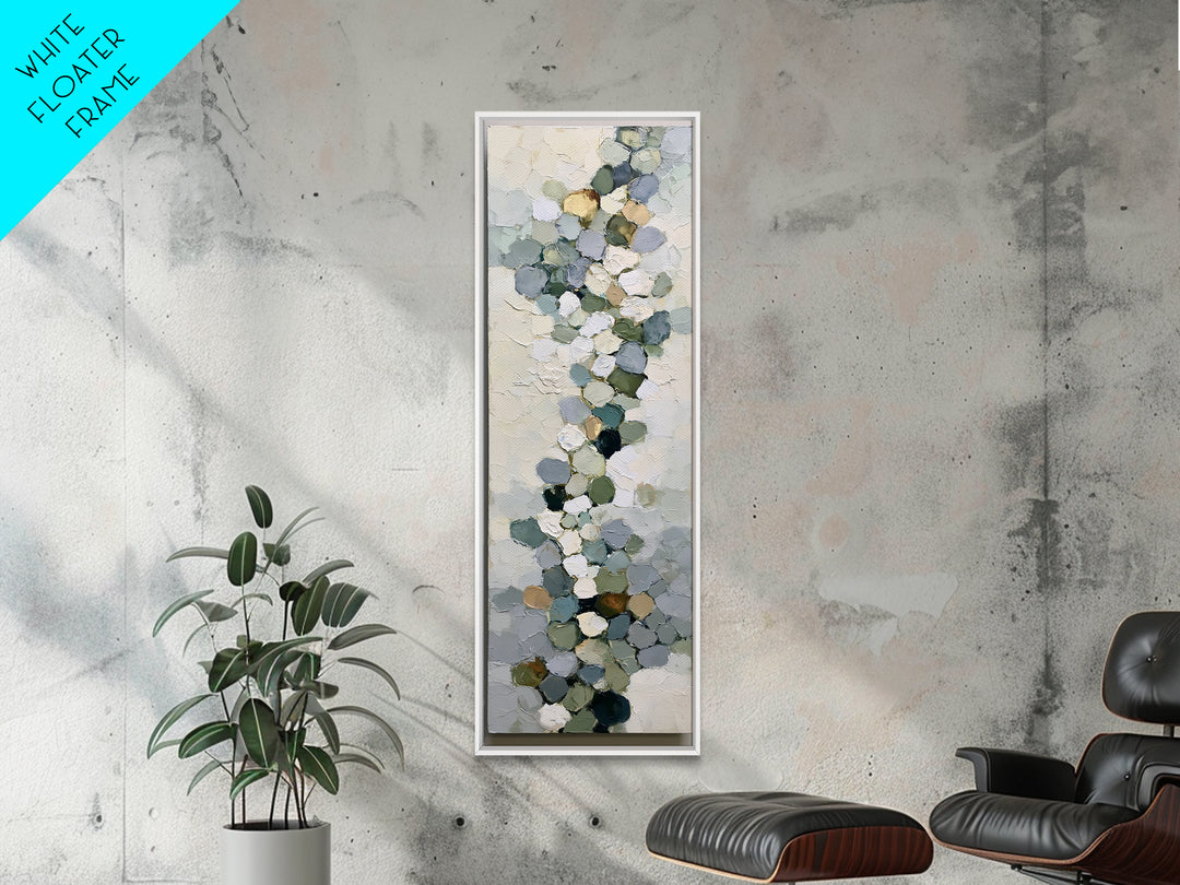 Pebble Texture Abstract Canvas Print, Spa Art, Luxury Decor, Spa Decor, Abstract Art, Serenity, Black Woman Art, Botanical Art, SPA-1x3-99
