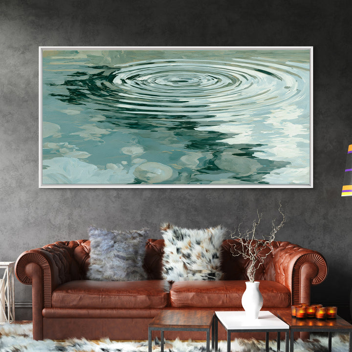 Abstract Water Ripples Canvas Print, Spa Art, Textured Painting, Spa Decor, Fine Art, Serenity, Travel Poster, Contemporary Art, SPA-2x1-2