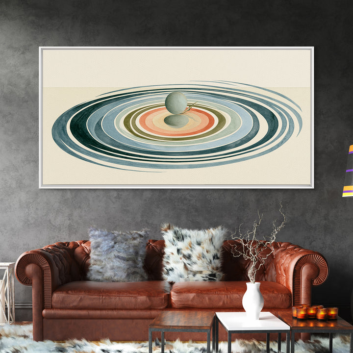 Abstract Water Ripples Canvas Print, Spa Art, Textured Painting, Spa Decor, Fine Art, Serenity, Travel Poster, Contemporary Art, SPA-2x1-26