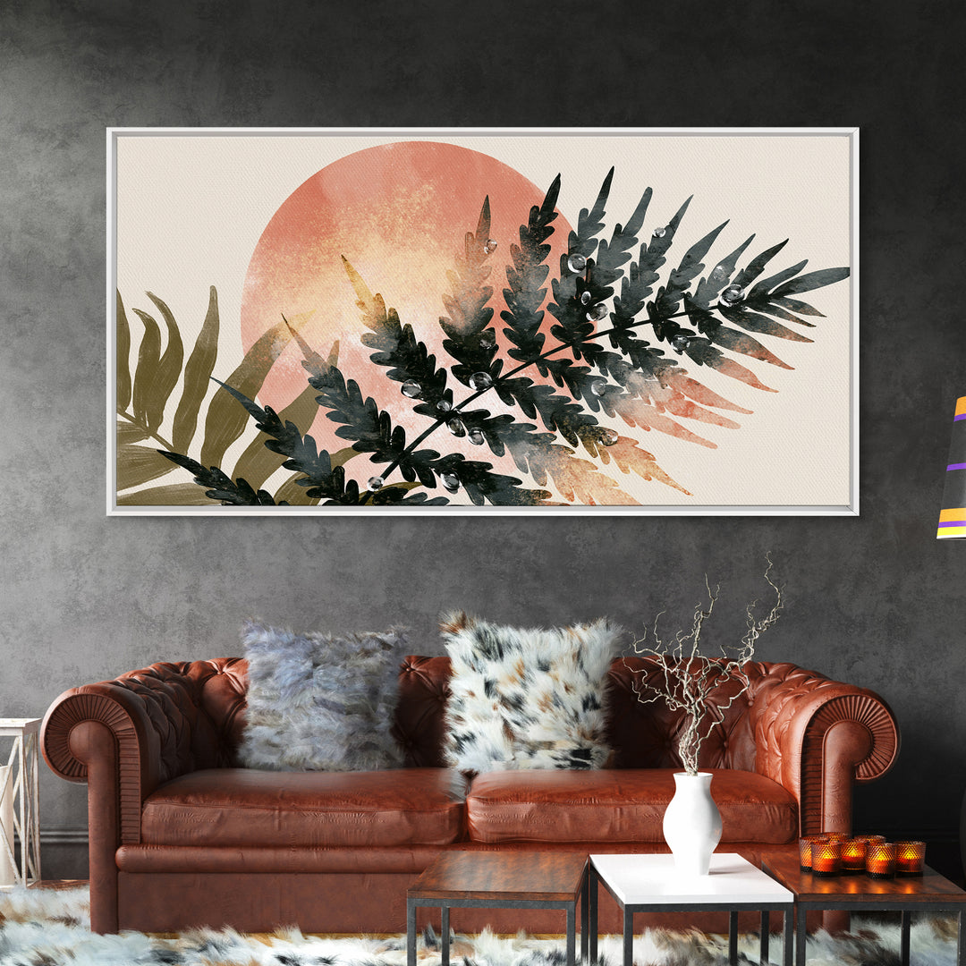 Fern Leaf Closeup Framed Canvas Print, Spa Art, Printable Art, Spa Decor, Watercolor Art, Serenity, Fine Art Photography, SPA-2x1-7