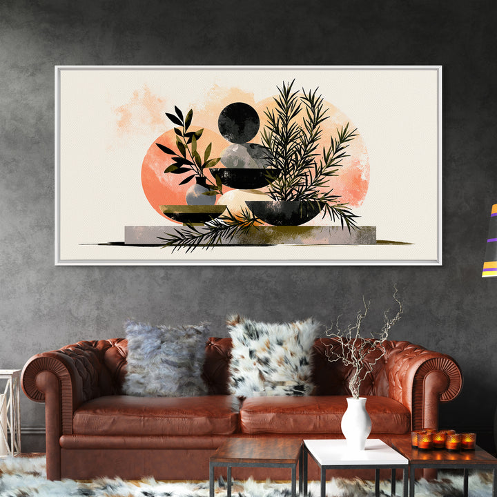 Botanical Herbal Arrangement Canvas Print, Spa Art, Printable Art, Spa Decor, Watercolor Art, Serenity, Fine Art Photography, SPA-2x1-82