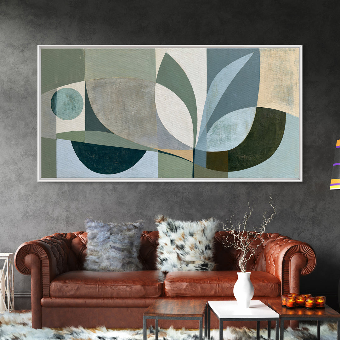 Sage and Ivory Geometric Calm Composition Canvas Print, Spa Art, Fine Art Photography, Spa Decor, Fine Art, Serenity, SPA-2x1-89