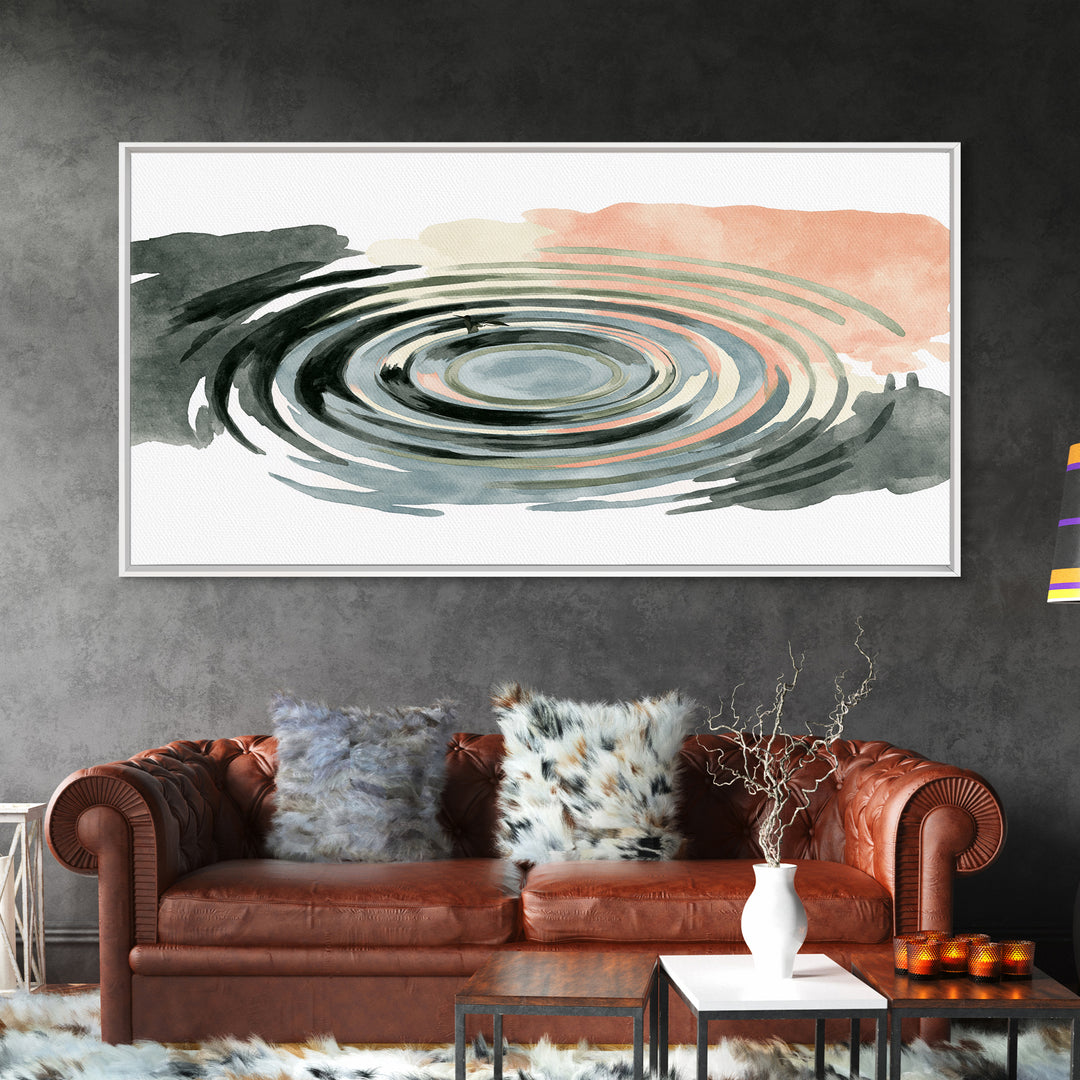 Abstract Water Ripples Canvas Print, Spa Art, Nature Prints, Spa Decor, Abstract Art, Serenity, Dog Groomer Gifts, Salon Decor, SPA-2x1-98
