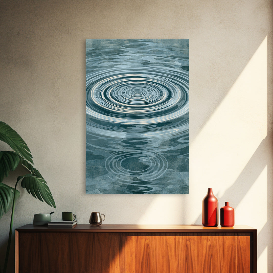 Abstract Water Ripples Canvas Print, Spa Art, Wall Art, Spa Decor, Abstract Art, Serenity, Dog Wall Art, Abstract Print, SPA-2x3-14