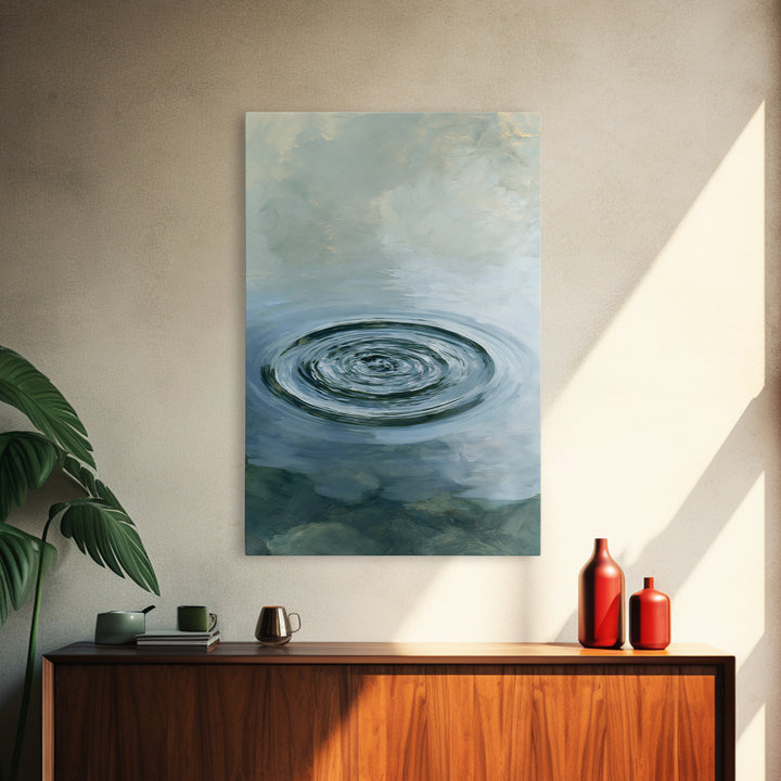 Abstract Water Ripples Framed Canvas Print, Spa Art, Wall Art Print, Spa Decor, Abstract Art, Serenity, Animal Art, SPA-2x3-38