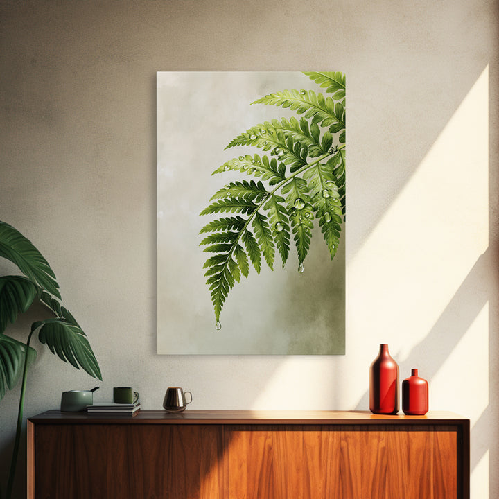 Fern Leaf Closeup Canvas Print, Spa Art, Feminine Wall Art, Spa Decor, Serenity, Hair Salon Wall Art, Wildlife Wall Art, SPA-2x3-67