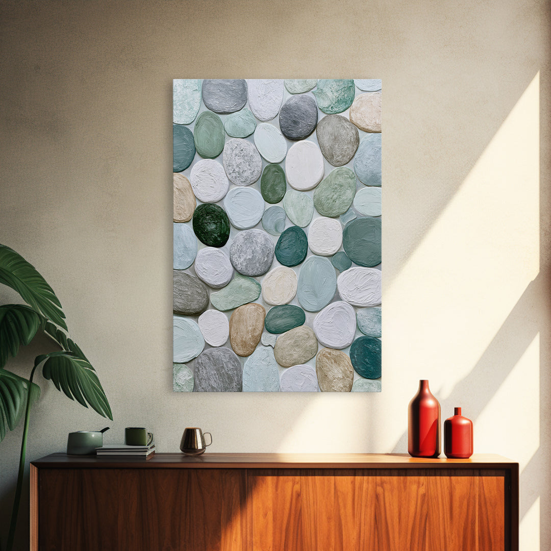 Pebble Texture Abstract Canvas Print, Spa Art, Fine Art Photography, Spa Decor, Fine Art, Serenity, Wildlife Wall Art, SPA-2x3-71