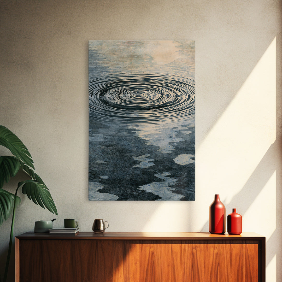 Abstract Water Ripples Canvas Print, Spa Art, Contemporary Art, Spa Decor, Serenity, Spa Wall Art, Teen Girl Room Decor, SPA-2x3-86