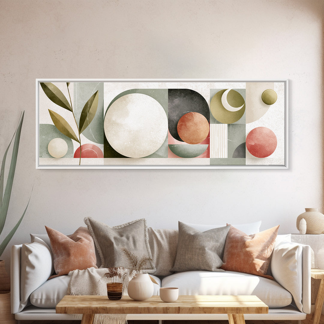 Sage and Ivory Geometric Calm Composition Canvas Print, Spa Art, Fine Art Photography, Spa Decor, Fine Art, Serenity, SPA-3x1-13