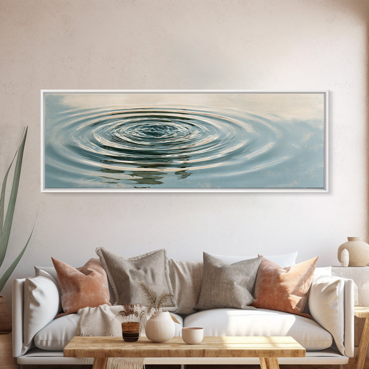 Abstract Water Ripples Canvas Print, Spa Art, Textured Painting, Spa Decor, Fine Art, Serenity, Travel Poster, Contemporary Art, SPA-3x1-22