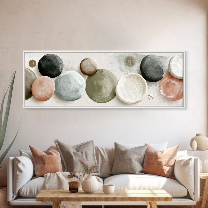 Pebble Texture Abstract Framed Canvas Print, Spa Art, Abstract Print, Spa Decor, Abstract Art, Serenity, Esthetician Decor, SPA-3x1-79