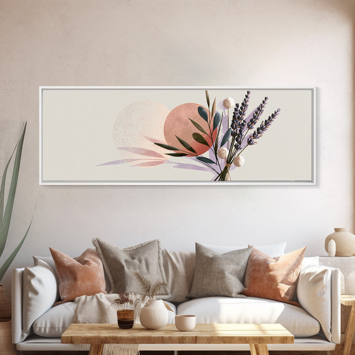 Lavender Bundle with Soft Shadow Canvas Print, Spa Art, Black Woman Art, Spa Decor, Oil Painting, Serenity, Modern Home Decor, SPA-3x1-95