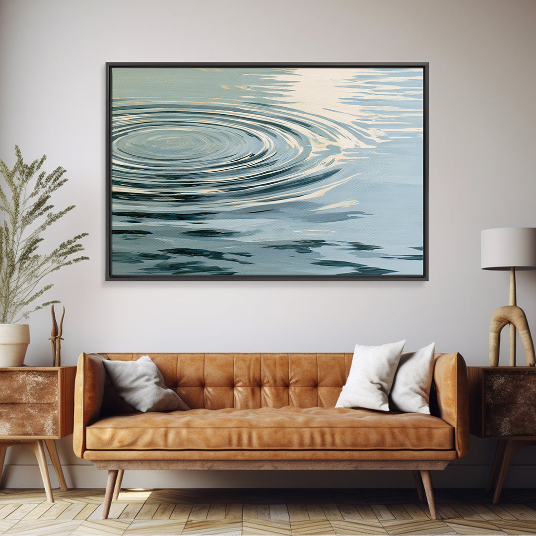Abstract Water Ripples Framed Canvas Print, Spa Art, Fine Art Photography, Spa Decor, Fine Art, Serenity, Wildlife Wall Art, SPA-3x2-10